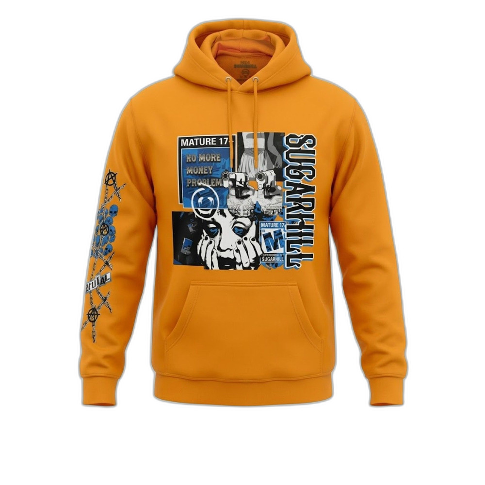 Sugarhill Orange Hoodie Mature 17+ Emptiness No More Money Problems - 3XL